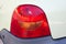 A Rear Closeup Back Red Tail light car
