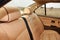 Rear cream colour leather vehicle seats