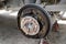 Rear drum brake assembly