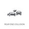 Rear end collision icon. Trendy Rear end collision logo concept