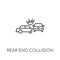 Rear end collision linear icon. Modern outline Rear end collisio