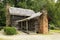 Rear Entrance to a Pioneer Log Cabin