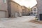 Rear entry garage of brand newly built house in Texas, USA