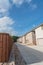 Rear entry garage of brand newly built house in Texas, USA