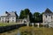 The rear facade of the entrance building and the bridge in front of the Tanlay castle