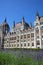 The rear facade of Hungarian Parliament Building of Budapest