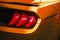 Rear lights on the car close-up. headlight of a modern car after tuning. headlight. modern luxury sports car