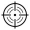 Rear sight icon, simple style.