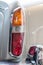 Rear tail light cluster on classic vintage car. Slightly simplified image.
