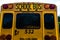 Rear of US school bus showing the Emergency Exit