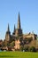 Rear view of Cathedral, Lichfield, England.