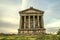 Rear view on the medieval pagan temple, built in honor of the Sun God Mithra in the village of Garni,located near Yerevan