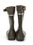 Rear view of a pair of Wellington boots