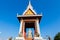 Rear view of Thai Buddhist temple in Trat, Thailand