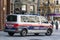 Rear view of Volkswagen Transporter van of Austrian police in center of Vienna at Stephansplatz town square