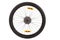Rear wheel with gear train for mountain bike.