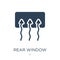 rear window defrost icon in trendy design style. rear window defrost icon isolated on white background. rear window defrost vector