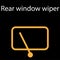 Rear window wiper icon, dtc code, error, vector illustration