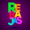 Rebajas - Discounts spanish text, sales vector colorful lettering design