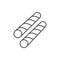 Rebar or armature line outline icon