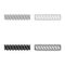 Rebar reinforcement set icon grey black color vector illustration image solid fill outline contour line thin flat style