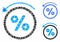 Rebate Percent Mosaic Icon of Round Dots
