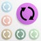 reboot sign badge color set. Simple glyph, flat vector of web icons for ui and ux, website or mobile application
