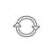 reboot sign icon. Thin line icon for website design and development, app development. Premium icon