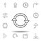 reboot sign icon. Thin line icons set for website design and development, app development. Premium icon