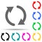 reboot sign multi color style icon. Simple thin line, outline vector of web icons for ui and ux, website or mobile application