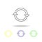 reboot sign multicolored icons. Thin line icon for website design and app development. Premium colored web icon with shadow on whi