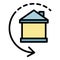 Reboot smart home icon color outline vector