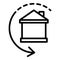 Reboot smart home icon, outline style