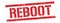 REBOOT text on red vintage lines stamp