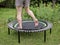 Rebounding with mini trampoline