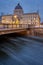 The rebuilt Berlin City Palace at dusk