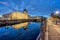 The rebuilt Berlin City Palace before sunrise