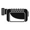 Rec camera icon simple vector. Video camcorder