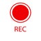 Rec / record button trendy flat style vector icon. symbol for your web site design, logo, app UI