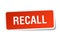 Recall sticker