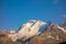 A receding icefield in the rocky mountains