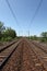 Receding railway tracks