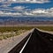 Receding road in Death Valley