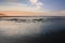 Receding Water On A Malibu Shoreline