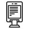 Receipt cash register icon outline vector. Machine pos