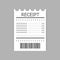 Receipt icon. Paper receipt about payment. Invoice icon