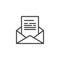 Receive Email Message line icon