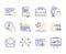 Receive mail, Dollar exchange and Engineering documentation icons set. Vector