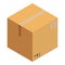 Received box icon, isometric style
