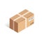 Received carton box isometric icon